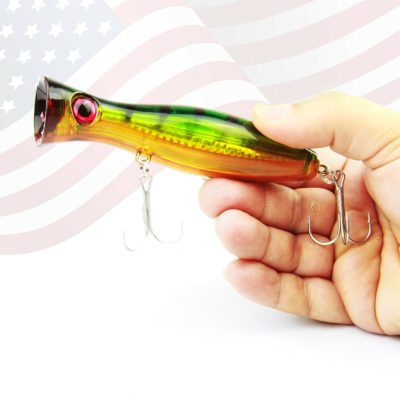 Tidal Wave Popper - UV Coating Surface Lure for Bass - 80mm 14g Topwater Explosive Action