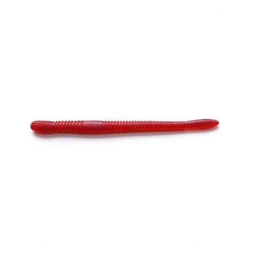 Red Plastic Fishing Worm | Slow Sinking Soft Bait for Rigging and Drop Shot Fishing